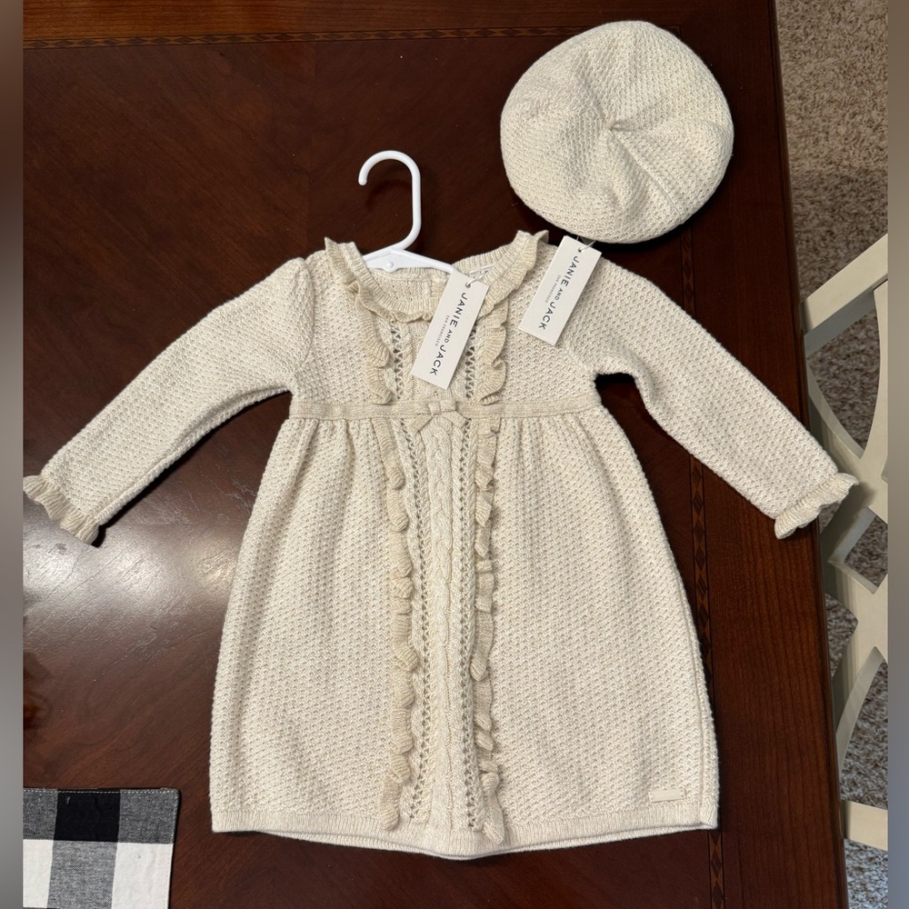 J&J Cream Sweater Dress